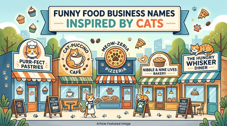 Funny Food Business Names Inspired by Cats