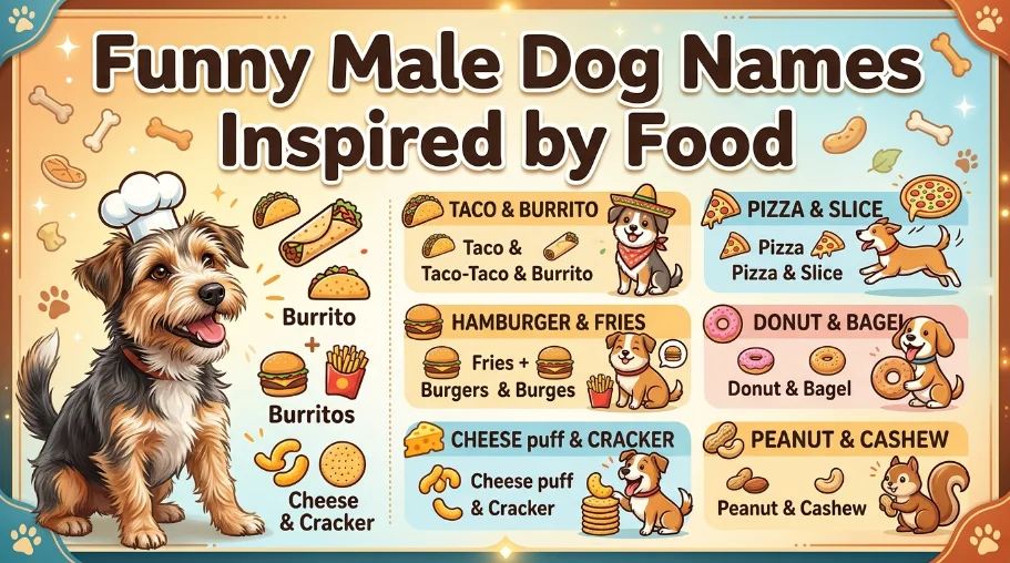 Funny Male Dog Names Inspired by Food