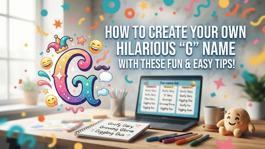 How to Create Your Own Hilarious 'G' Name