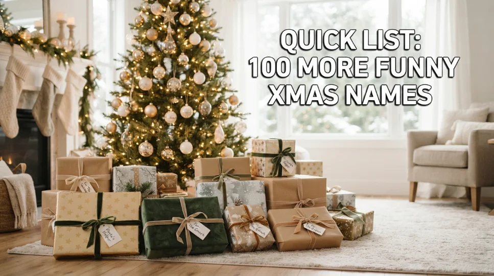 Quick List: 100 More Funny Xmas Names